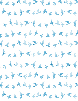 Blackout roller blind for window Blue birds