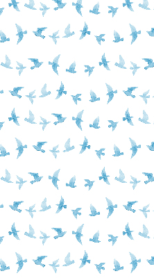 Blackout roller blind for window Blue birds