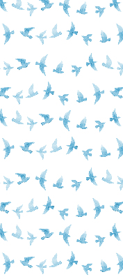 Blackout roller blind for window Blue birds
