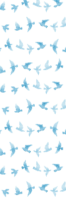 Blackout roller blind for window Blue birds