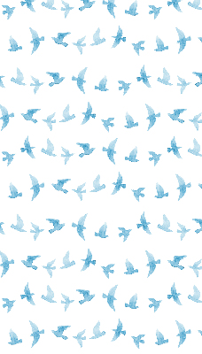 Blackout roller blind for window Blue birds
