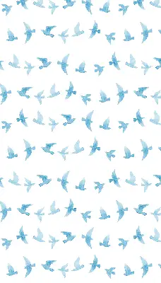Blackout roller blind for window with blue birds pattern