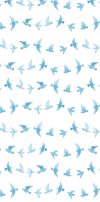 Blackout roller blind for window Blue birds