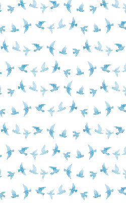 Blackout roller blind for window Blue birds