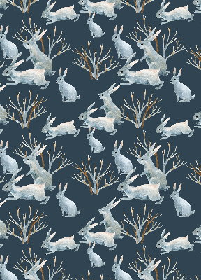 Blackout roller blind Rabbits and Sticks