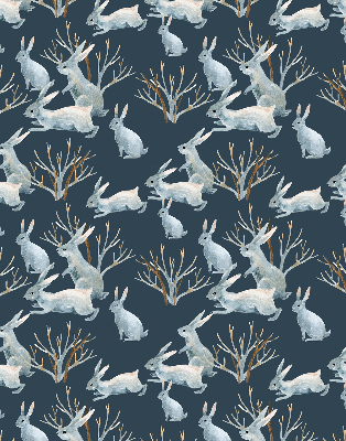 Blackout roller blind Rabbits and Sticks