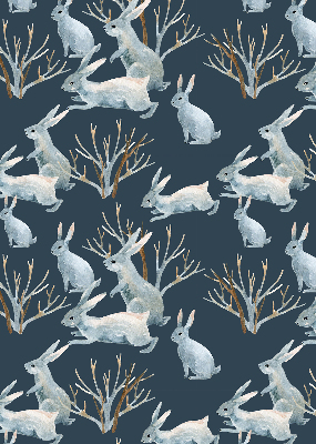 Blackout roller blind Rabbits and Sticks