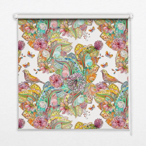 Blackout roller blind for window Colorful pattern of nature