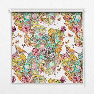 Blackout roller blind for window Colorful pattern of nature