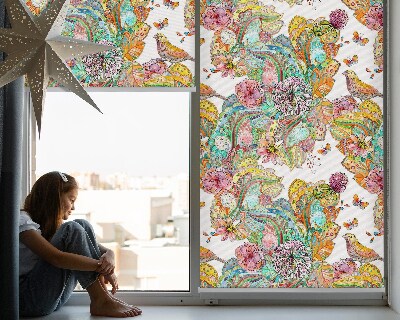 Blackout roller blind for window Colorful pattern of nature
