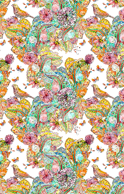 Blackout roller blind for window colorful nature pattern