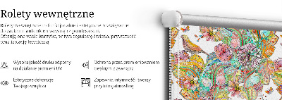 Blackout roller blind for window Colorful pattern of nature
