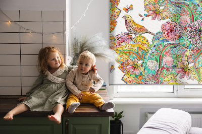 Blackout roller blind for window Colorful pattern of nature