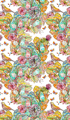 Blackout roller blind for window colorful nature pattern