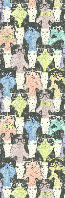 Fabric roller blind for window Cats