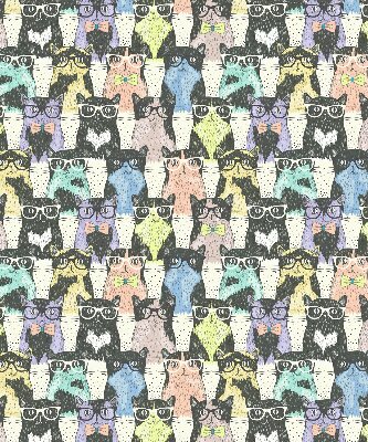 Fabric roller blind for window Cats
