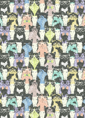 Fabric roller blind for window Cats