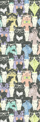 Fabric roller blind for window Cats
