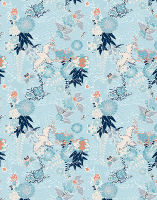 Blackout roller blind Blue nature