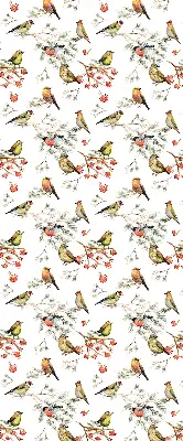 Blackout roller blind for window with birds on branches print
