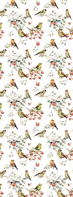 Blackout roller blind for window with birds on branches print
