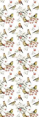 Blackout roller blind for window with birds on branches print