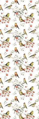 Blackout roller blind for window with birds on branches print