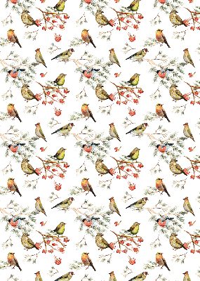 Blackout roller blind for window Birds on the branches