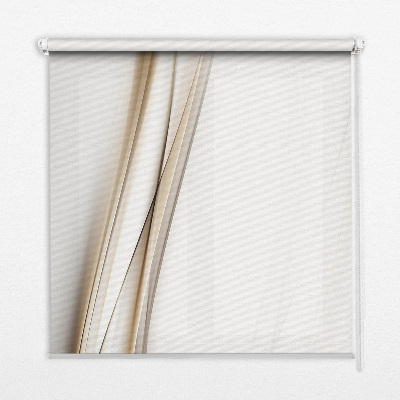 Fabric roller blind for window Wave on a white background