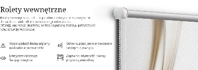 Fabric roller blind for window Wave on a white background
