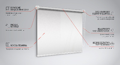 Fabric roller blind for window Wave on a white background