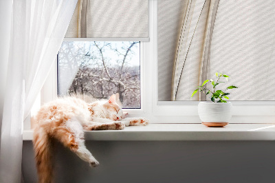 Fabric roller blind for window Wave on a white background
