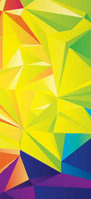 Blackout roller blind for window Colorful origami pattern