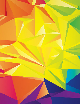Blackout roller blind for window Colorful origami pattern