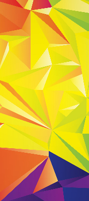 Blackout roller blind for window Colorful origami pattern