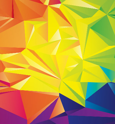 Blackout roller blind for window Colorful origami pattern