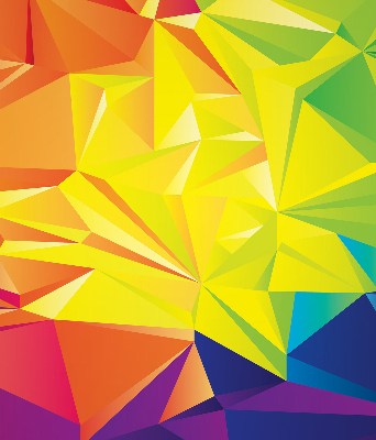 Blackout roller blind for window Colorful origami pattern