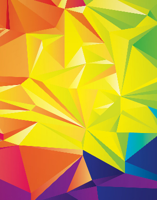 Blackout roller blind for window Colorful origami pattern