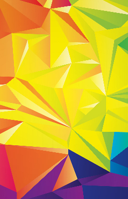 Blackout roller blind for window Colorful origami pattern