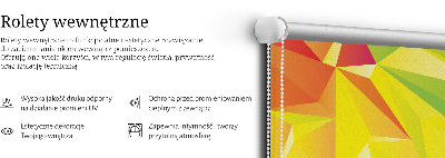 Blackout roller blind for window Colorful origami pattern