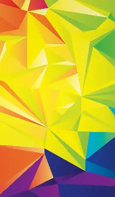 Blackout roller blind for window with colorful origami pattern