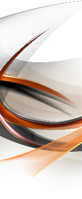 Fabric roller blind for window with an orange line pattern