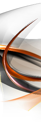 Fabric roller blind for window with an orange line pattern