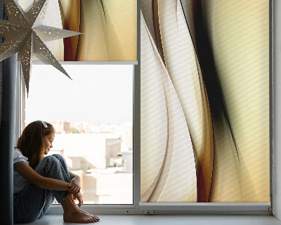 Blackout roller blind Yellow abstraction