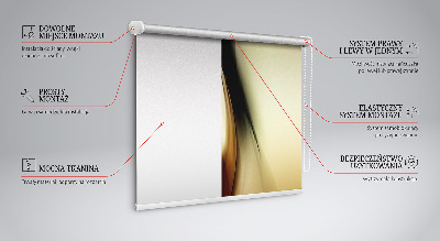 Blackout roller blind Yellow abstraction