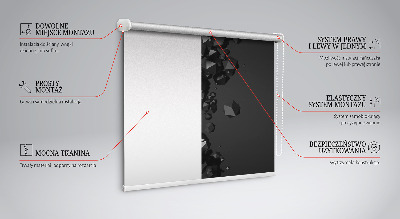 Fabric roller blind for window falling lumps pattern