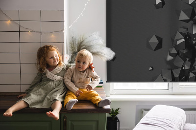 Fabric roller blind for window falling lumps pattern