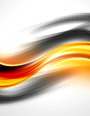 Blackout roller blind Orange waves
