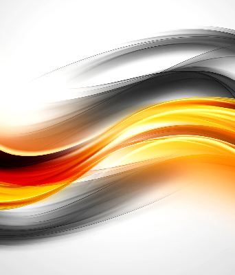 Blackout roller blind Orange waves