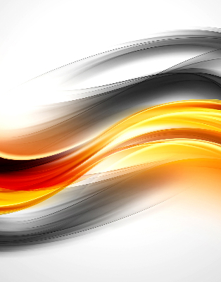 Blackout roller blind Orange waves